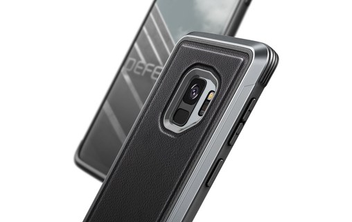 X-Doria Defense Lux Noir Cuir - Coque de protection pour Samsung Galaxy S9