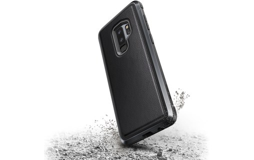 X-Doria Defense Lux Noir Cuir - Coque de protection pour Samsung Galaxy S9+