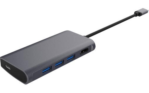 LMP USB-C Video Hub gris sidéral - Dock USB-C vers HDMI, USB 3.0 et USB-C
