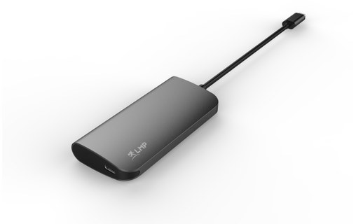 LMP USB-C Video Hub gris sidéral - Dock USB-C vers HDMI, USB 3.0 et USB-C