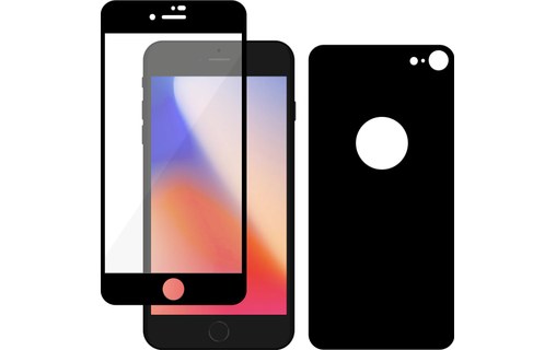 Novodio Total Armor 9H Glass Noir - Vitres protection avant/arrière iPhone 8