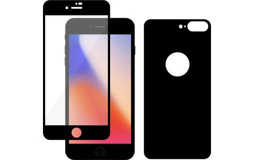Novodio Total Armor 9H Glass Noir - Vitres protection avant/arrière iPhone 8+