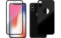 Novodio Total Armor 9H Glass Noir - Vitres protection avant/arrière iPhone X