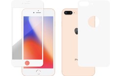 Novodio Total Armor 9H Glass Blanc - Vitres protection avant/arrière iPhone 8+