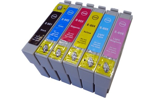 Encre Epson Multipack Colibri T0807 Claria 6 couleurs noir/cyan/magenta/jaune