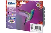 Encre Epson Multipack Colibri T0807 Claria 6 couleurs noir/cyan/magenta/jaune