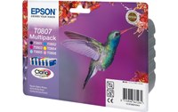 Encre Epson Multipack Colibri T0807 Claria 6 couleurs noir/cyan/magenta/jaune