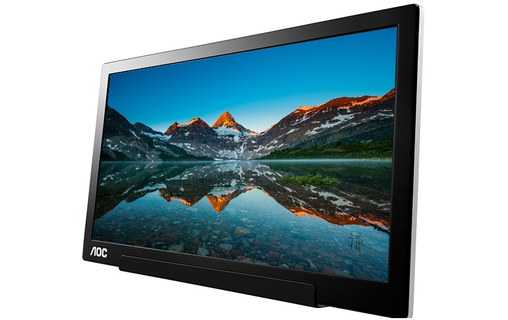 AOC I1601FWUX 15.6 Full HD IPS Noir, Argent écran plat de PC