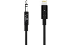 Belkin AV10172BT06-BLK - Câble audio jack 3,5 mm avec connecteur Lightning 180cm