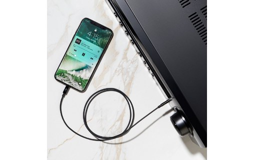 Belkin AV10172BT03-BLK - Câble audio jack 3,5 mm avec connecteur Lightning 90 cm