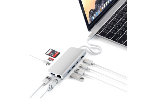 Satechi Adaptateur multimédia Argent - HDMI 4K, mini DisplayPort, USB 3.0