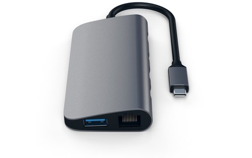 Satechi Adaptateur multimédia Gris sidéral - HDMI 4K, mini DisplayPort, USB 3.0