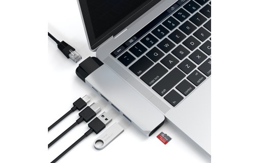 Satechi Type-C Pro Hub Argent - Dock USB-C pour MacBook Pro Touch Bar