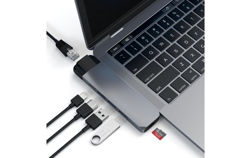 Satechi Type-C Pro Hub Gris sidéral - Dock USB-C pour MacBook Pro Touch Bar