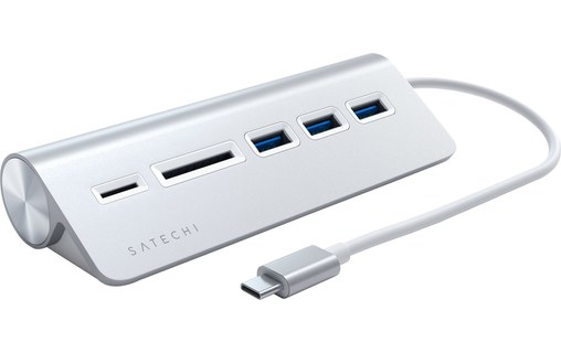 Satechi Hub Type-C Aluminium Argent - Hub USB 3.0 et lecteur de cartes