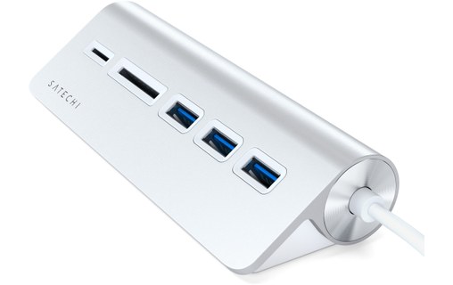 Satechi Hub Type-C Aluminium Argent - Hub USB 3.0 et lecteur de cartes