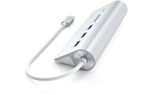 Satechi Hub Type-C Aluminium Argent - Hub USB 3.0 et lecteur de cartes
