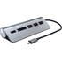 Satechi Hub Type-C Aluminium Gris sidéral - Hub USB 3.0 et lecteur de cartes
