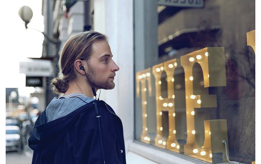 Écouteurs sans fil AudioFly AF56W, Noir - Bluetooth