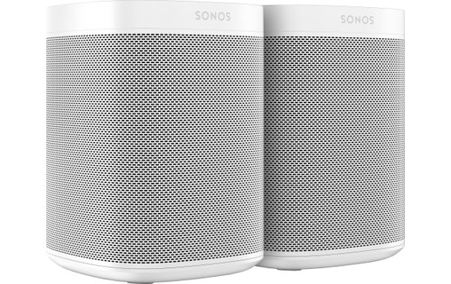 Pack de 2 x Sonos One Blanc - Enceintes Multiroom avec assistant vocal