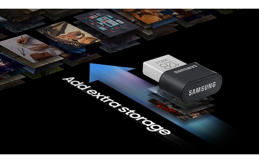 Clé USB Samsung Fit Plus 256 Go - Argent, Gris - USB 3.2