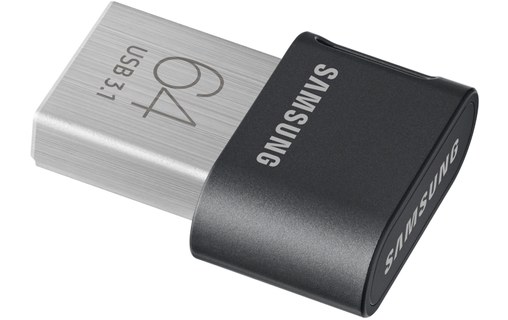 Clé USB Samsung Fit Plus 64 Go - Argent, Gris - USB 3.2