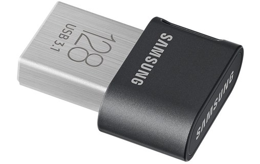 Clé USB Samsung Fit Plus 128 Go - Argent, Gris - USB 3.2