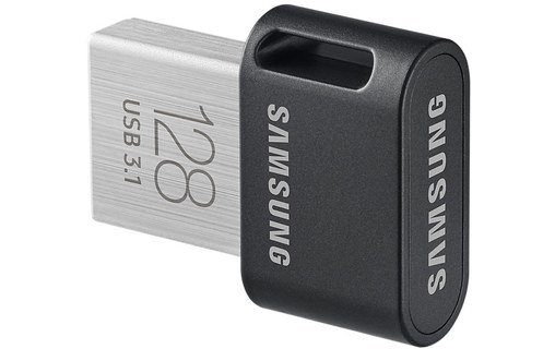 Clé USB Samsung Fit Plus 128 Go - Argent, Gris - USB 3.2