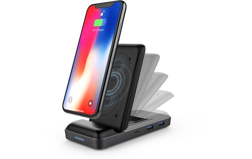 HyperDrive dock USB-C 8 ports et chargeur iPhone sans fil 7,5 W