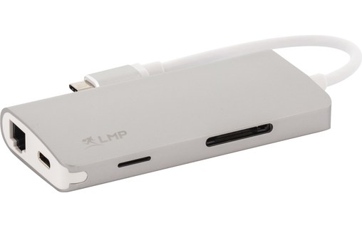 LMP USB-C mini Dock - Dock USB-C 8 ports Argent