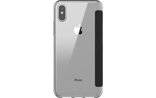 Griffin Reveal Wallet Transparent / Noir - Étui à rabat pour iPhone X