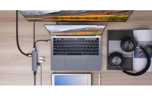 HyperDrive 6-in-1 USB-C Hub - Gris sidéral