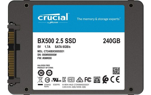 Crucial BX500 240 Go - SSD 2,5" 3D NAND