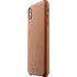 Mujjo Full Leather Case Tan - Coque pour iPhone XS Max