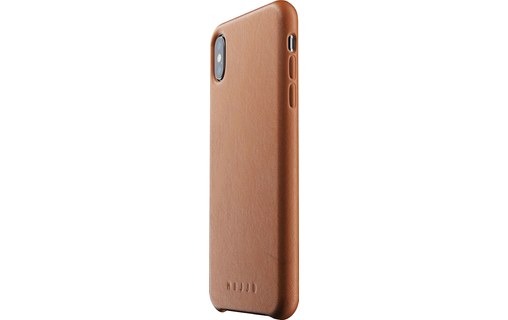 Mujjo Full Leather Case Tan - Coque pour iPhone XS Max