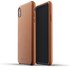 Mujjo Full Leather Case Tan - Coque pour iPhone XS Max