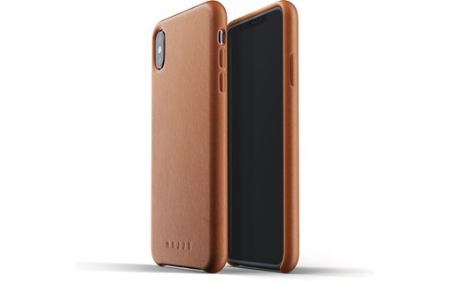 Mujjo Full Leather Case Tan - Coque pour iPhone XS Max
