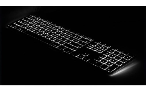 Clavier AZERTY rétro-éclairé pour Mac - USB-C/USB-A - Gris sidéral - Matias