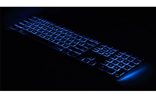 Clavier AZERTY rétro-éclairé pour Mac - USB-C/USB-A - Gris sidéral - Matias
