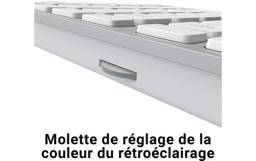Clavier AZERTY rétro-éclairé pour Mac - USB-C/USB-A - Gris sidéral - Matias