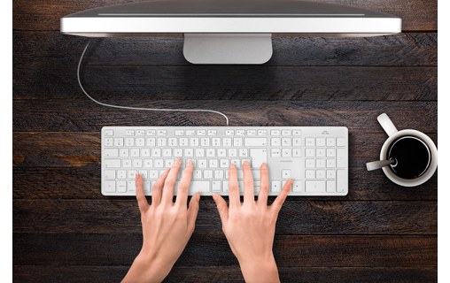 Kit clavier et souris USB-A pour Mac - Argent - Novodio