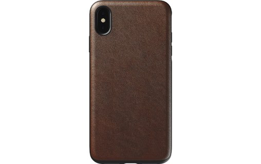 Nomad Rugged Case Marron - Coque antichocs en cuir pour iPhone XS Max