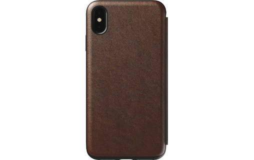 Nomad Rugged Folio Marron - Étui en cuir pour iPhone XS Max