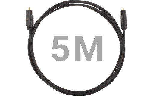 Câble audio optique Toslink 5 m - Audio - GENERIQUE