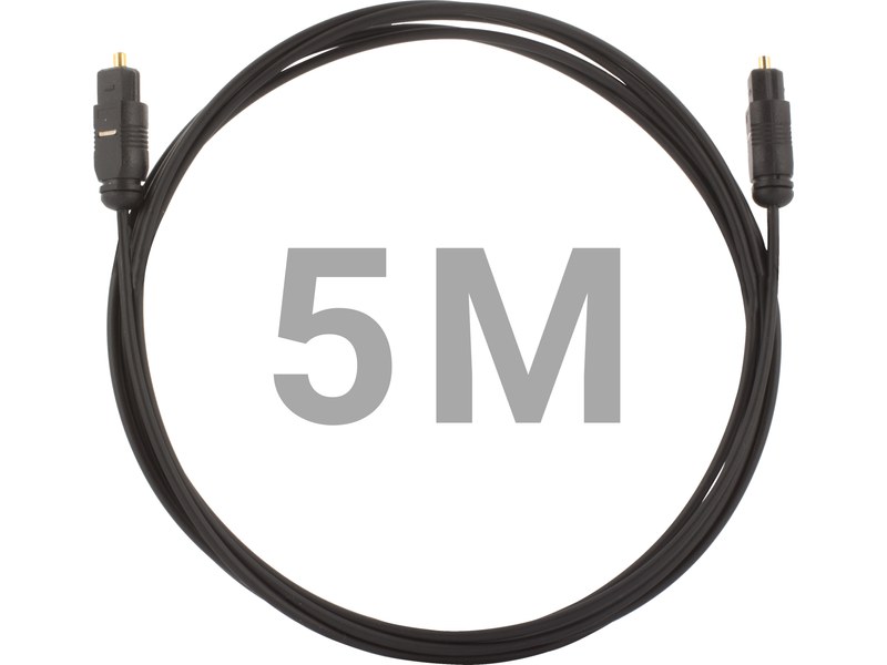 Câble audio optique Toslink 5 m - Audio - GENERIQUE