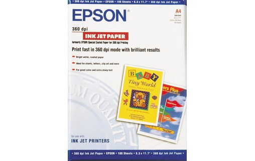 Papier Epson S041061 couché A4 qual. photo, 100 feuilles (100 g)