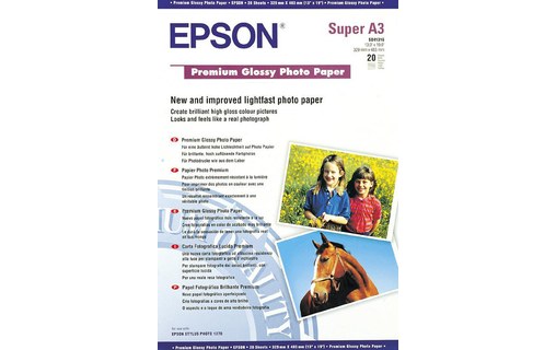 Papier Epson Photo Glacé Premium A3+ (20 feuilles)