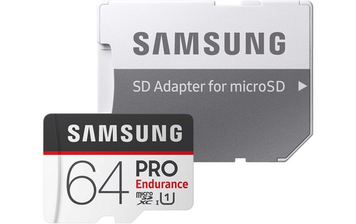 Samsung Carte microSD PRO Endurance 64 Go + adaptateur SD