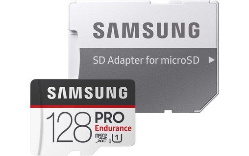 Samsung Carte microSD PRO Endurance 128 Go + adaptateur SD