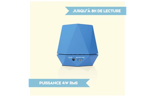 Enceinte Bluetooth portable TecPlus Geo Up - Bleue
